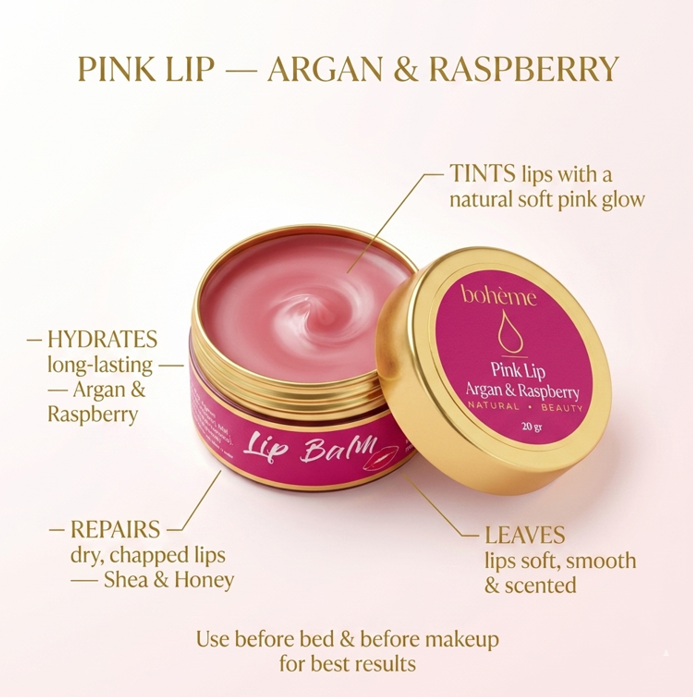 Pink Lip Argan & Raspberry - Image 2